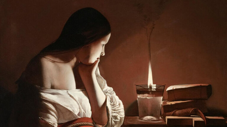 Mum Işığının Sanattaki Derin Anlamı: Barok Resimlerde Geçicilik ve Ruhaniyet Georges de La Tour - "Tüten Alev ile Magdalene" (1640) (La Madeleine à la veilleuse)