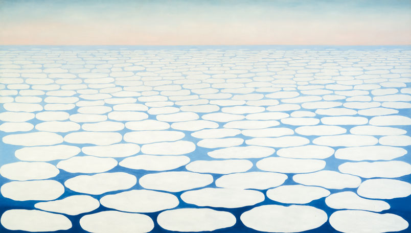 Georgia O’Keeffe – Sessizliğin Gücünde Büyüyen Renk Sky Above Clouds IV Bulutlarin Ustundeki Gokyuzu – 1965