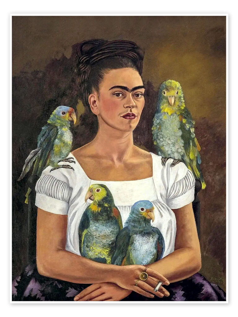 Ben ve Papağan (Me and Parrot, 1941) – Sessizlik, Bağlantı ve Kimlik Temsili ben ve papagan frida kahlo