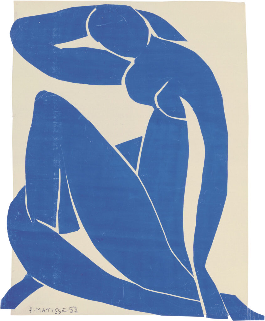 Henri Matisse – Rengin Şiirine Yolculuk Henri Matisse Blue Nude II 1952 – gouache decoupee kagit kesikleri