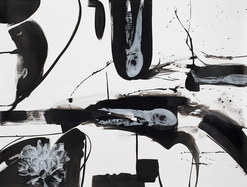 İnci Eviner: Temsilin Çöküntüsü, Bedenin Hatırlama Güzergâhı Copy of D IE Ahtapotu Dinlemek 2022 Acrylic and Screen Print on Paper 107x140 2 scaled 2
