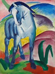 Franz Marc — Blue Horse I (1911)
Mavi At I
Der Blaue Reiter grubunun metafizik ve ruhsal doğa anlayışını simgeleyen eser.
Renklerin ruhsal simgesel kullanımı.