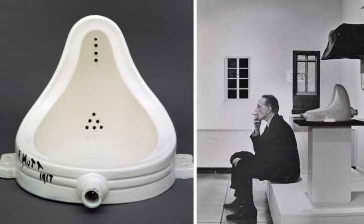 Dada ve Sürrealizm: Anlamın Altüst Edilmesi ve Bilinçdışı Marcel Duchamp — Fountain (1917) Çeşme Dada'nın anlam yıkımını, sanatın ontolojik statüsünü tersyüz eden ready-made devrimini temsil eder. Sanat tarihinde temsil ve üretimin çözüldüğü kırılma noktası.