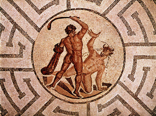 Theseus’un Minotor'la karşılaştığı labirent,