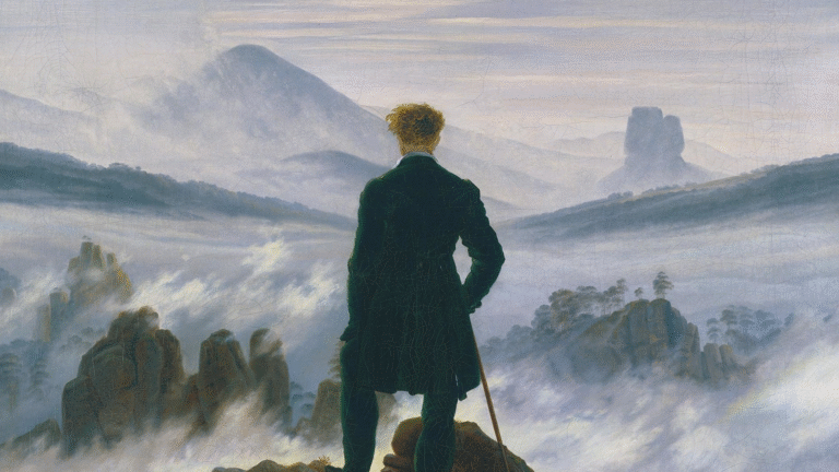 Caspar David Friedrich – “Der Wanderer über dem Nebelmeer” (Sisteki Gezgin), 1818