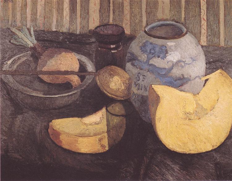 Paula Modersohn-Becker – Kadınlık ve İçsel Yalnızlık still life with pumpkin.jpgLarge