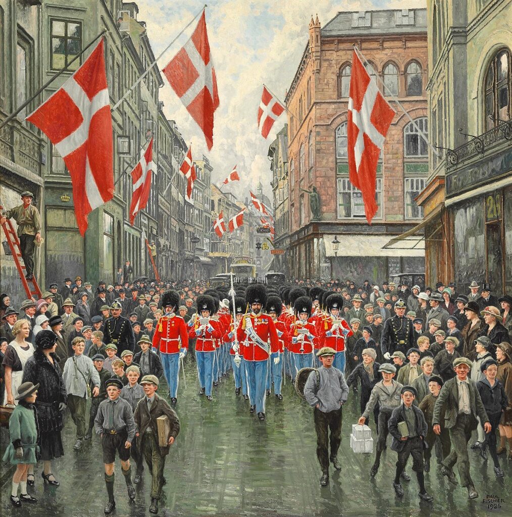Törensel Yansımalar: Paul Gustav Fischer’in Kamusal Tekrarı 1188px Paul Gustav Fischer Kongens Fodselsdag 1925