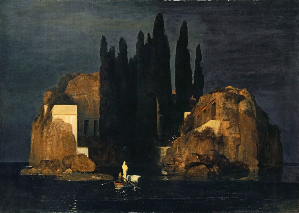 Ölümün Estetik Mekânı – Böcklin ve Lurçat’ta Sessizlik, Mimari ve Zamanın Çöküşü Arnold Bocklin Die Toteninsel I Basel Kunstmuseum