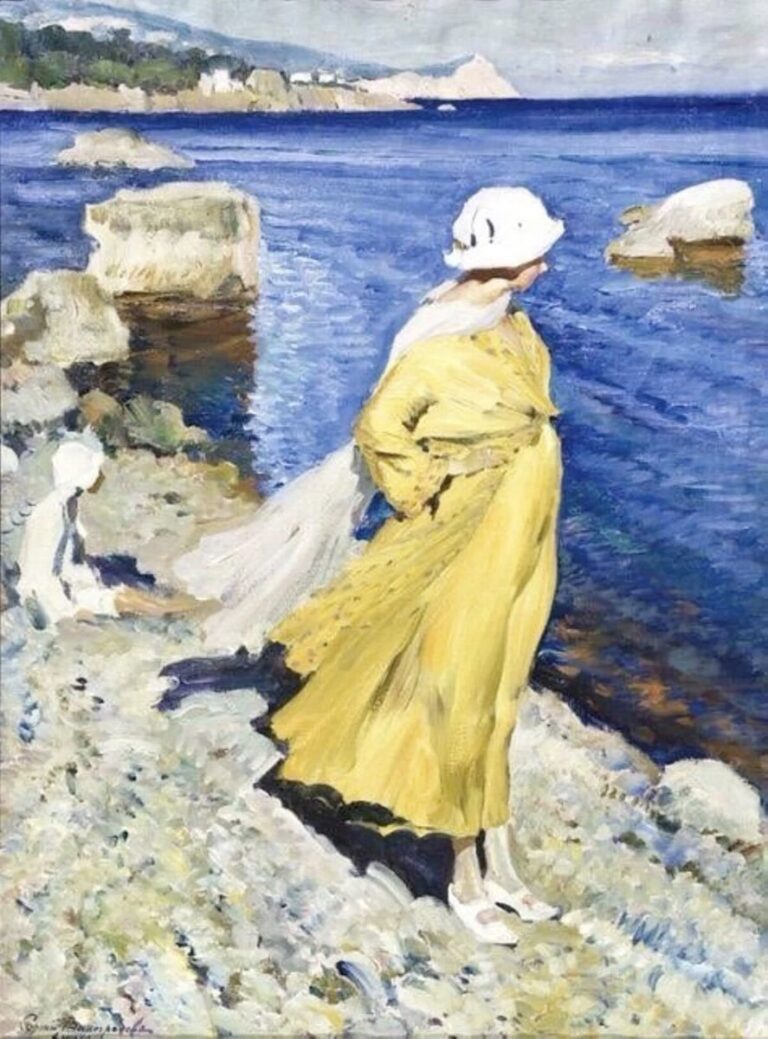 Deniz Kıyısında Sarı Bir Sessizlik: Sergei Vinogradov’un Figüratif Işık Estetiği Art by Sergei Vinogradov