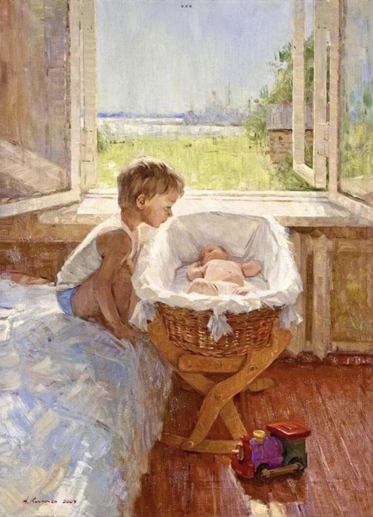 Pencereden Gelen Işık: Alexander Kosnichev’in Resminde Kardeşlik, Durağan Sevgi ve Çocukluğun Estetik Alanı Artist is Alexander Kosnichev