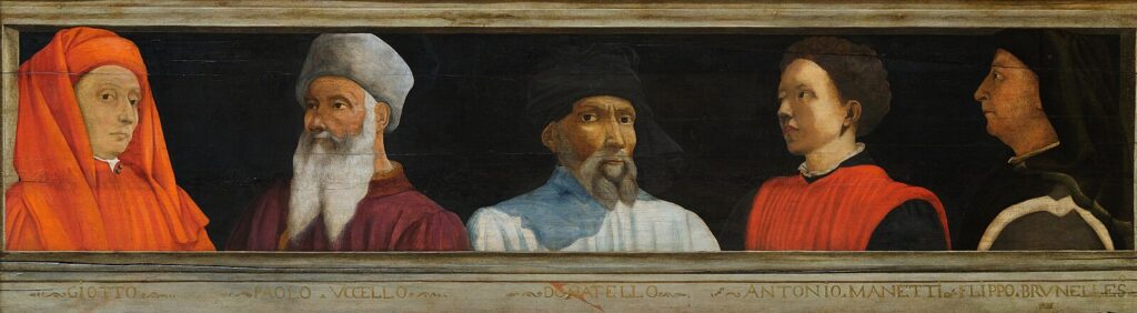 Paolo Uccello: Perspektifin Takıntısı ve Hareketin Parçalanışı Cinq maitres de la Renaissance florentine Giotto Uccello Donatello Manetti Brunelleschi Musee du Louvre Peintures INV 267 photo 2