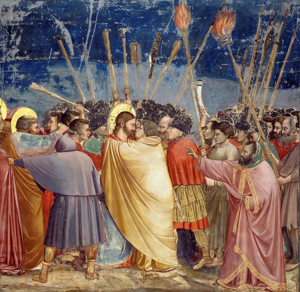 Giotto’nun Padova’daki Scrovegni Şapeli: Görsel Anlatının Teolojisi ve Erken Rönesans’ın Eşik Noktası - XIX Giotto Scrovegni 31 Kiss of Judas
