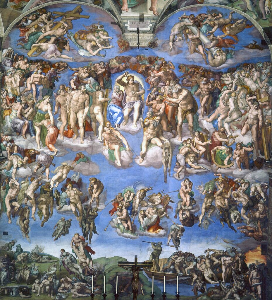 Tanrısal İroni: Michelangelo’nun Sistina Fresklerinde Dante’nin Gölgesi Last Judgement Michelangelo 1