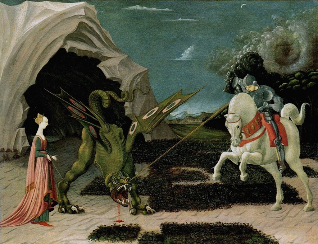 Paolo Uccello: Perspektifin Takıntısı ve Hareketin Parçalanışı Paolo Uccello Heiliger Georg und der Drachen 1 470