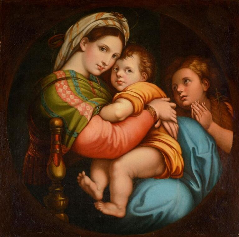 Hümanizm Nedir? – Rönesans’ın Felsefî Arka Planı -IV Raphael Madonna della Seggiola Madonna of the Armchair 1895 1 2 Auckland Art Gallery