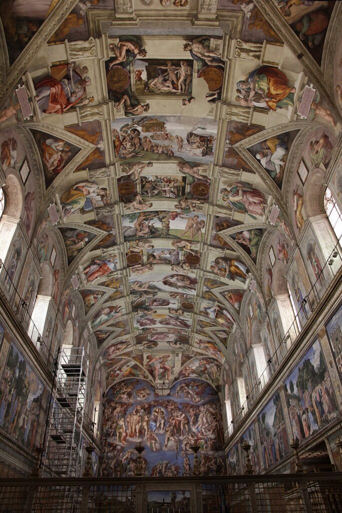 Tanrısal İroni: Michelangelo’nun Sistina Fresklerinde Dante’nin Gölgesi Sistine Chapel ceiling by Michelangelo JBU21