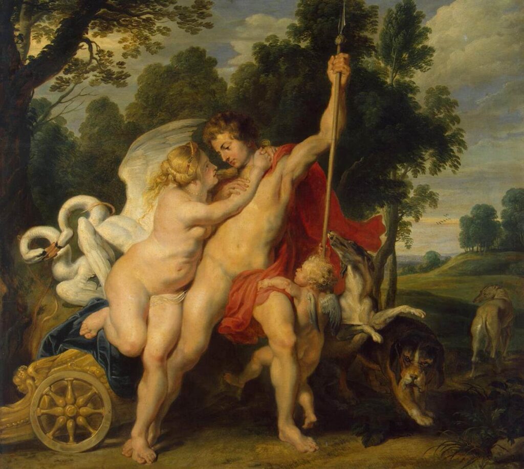 “Rubens’in İki Venüs ve Adonis’i: Tutkunun Sahnesi, Kaderin Eşiği” venus adonis rubens 2