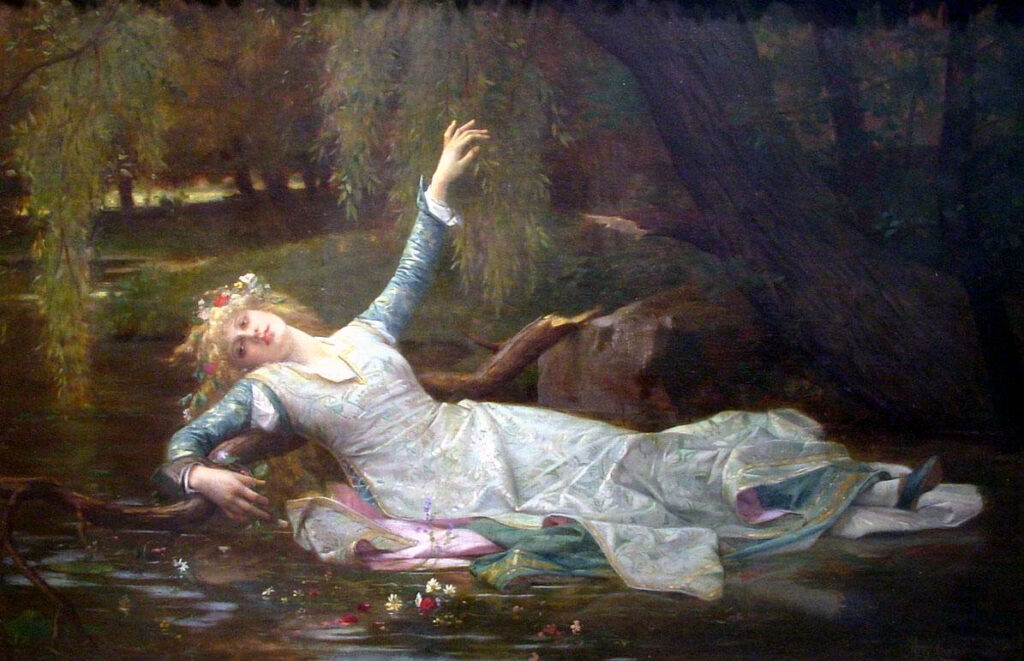 Alexandre Cabanel’in Ophelia adlı tablosu, Hamlet’in trajik kahramanını suyla çevrili bir sessizlik içinde betimler. Ölüm burada bir çığlık değil; güzelliğin ağırlaşmış hâlidir.
Eser: Ophelia Sanatçı: Alexandre Cabanel, 19. yüzyıl Koleksiyon: Bilinmiyor
Kaynak: https://commons.wikimedia.org/wiki/File:Alexandre_Cabanel,_Ophelia.JPG