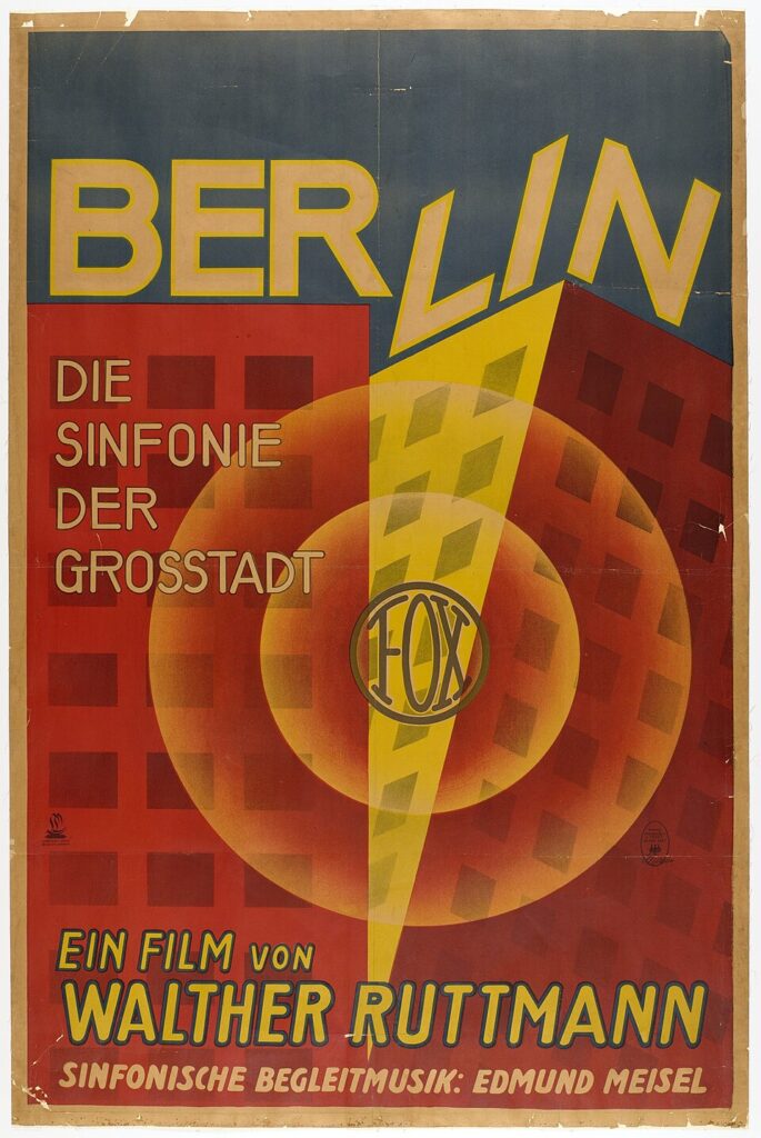 Walter Ruttmann’ın Berlin: Büyük Bir Şehrin Senfonisi (1927)
Berlin - Symphony of a Metropolis (1927) poster
Kaynak: https://en.wikipedia.org/wiki/File:Berlin_-Symphony_of_a_Metropolis(1927)_poster.jpg