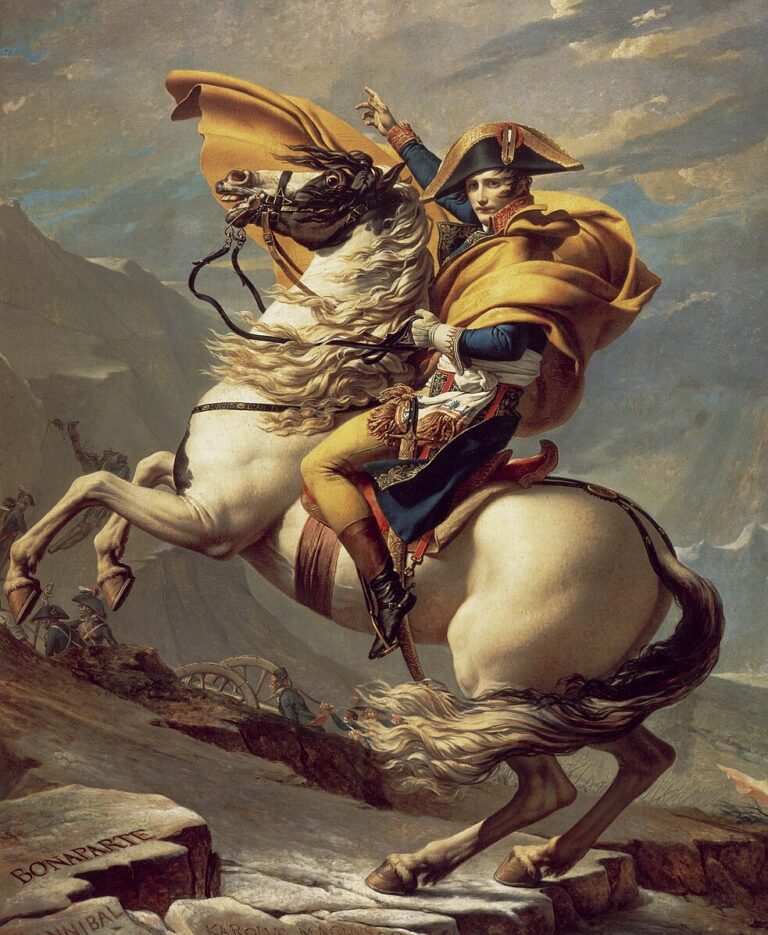 Napoleon Crossing the Alps (Napolyon’un Alpleri Geçişi) – Jacques-Louis David (1801) David Napoleon crossing the Alps Malmaison2 1