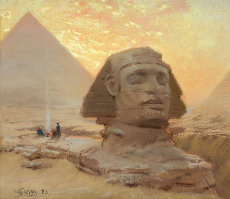 The Great Sphinx of Giza (1883) – Georg von Rosen Georg von Rosen 22The Great Sphinx of Giza22 1883