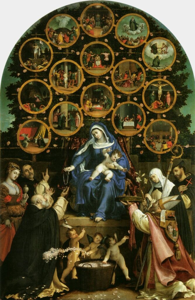 Gül Tesbihi Madonnası: Lorenzo Lotto’nun Kutsal Anlatı Ağacı Lorenzo Lotto Madonna of the Rosary c.1539