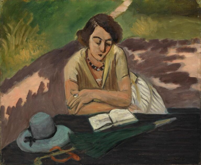 Henri Matisse – Şemsiyeli Okuyan Kadın (Reading Woman with Parasol), 1921: Renkle Kurulan Sessizlik ve Kadın Figürünün Dingin Temsili Reading Woman with Parasol