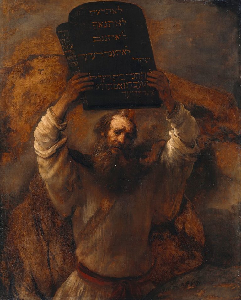 Musa On Emir Levhalarıyla – Rembrandt van Rijn (1659) Rembrandt Moses with the Ten Commandments Google Art Project