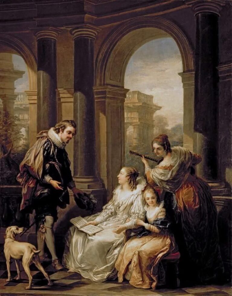 Charles-André van Loo – Konser (The Concert, yakl. 1750) charles