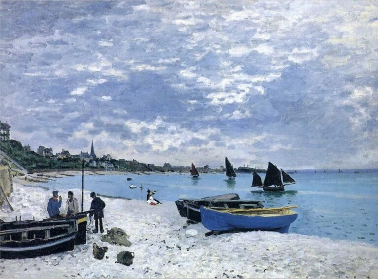 Claude Monet – Sainte-Adresse Sahili (Beach at Sainte-Adresse, 1867)