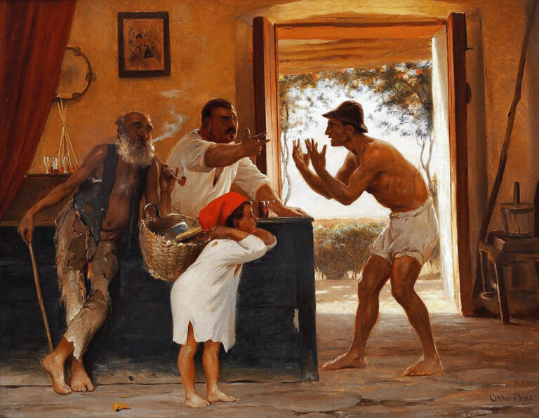 A Difference of Opinion in the Osteria (Osteria’da Fikir Ayrılığı) – Otto Bache otto ba