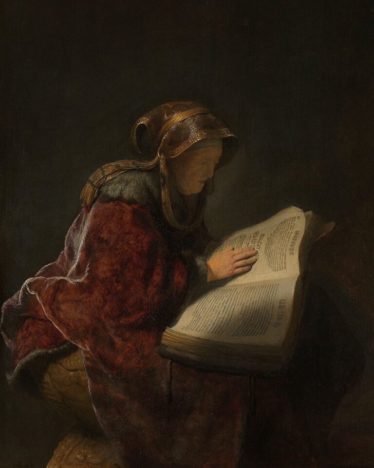Yaşlı Kadın Okurken – Rembrandt van Rijn (1631) rembrant yasli kadin