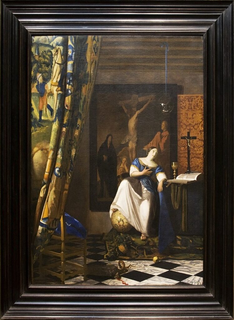 İnanç ve Görsel Alegori: Vermeer’in “Katolik İnancının Alegorisi” Tablosu Üzerine Allegory of the Catholic Faith Painting of Vermeer with frame