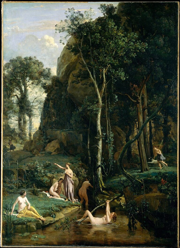 Banyosunda Diana’ya Baskın – Camille Corot