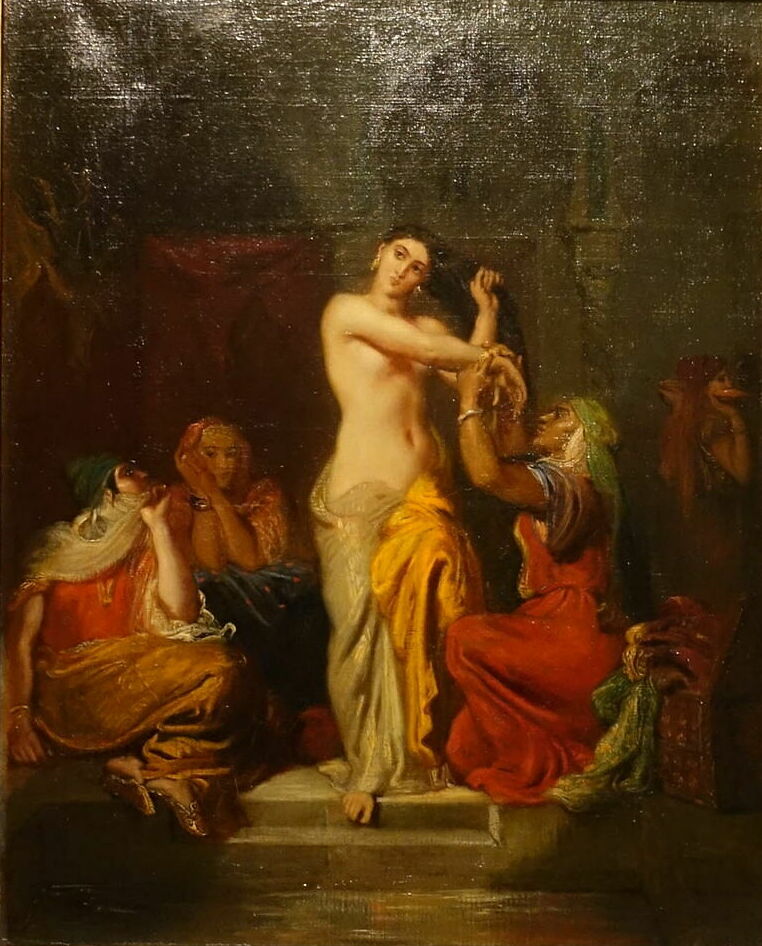 Théodore Chassériau, - Hamamdan Çıkan Mağripli Kadın (Femme mauresque sortant du bain) — 1854