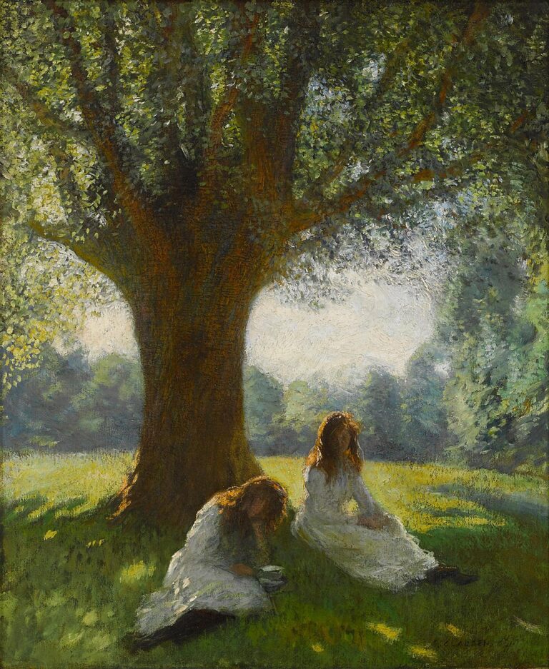 George Clausen – The Spreading Tree: Gölge, Sessizlik ve Pastoral Dingilik George Clausen - The Spreading Tree