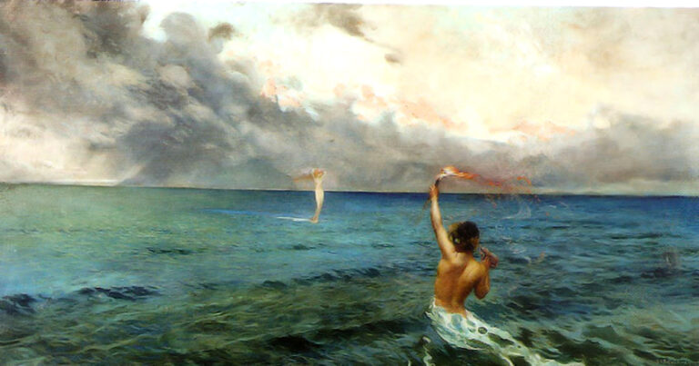 Giulio Aristide Sartorio’nun “Latium Kralı Pico ve Teselyalı Kirke