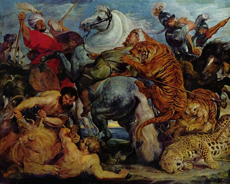 Kaplan ve Aslan Avı — Peter Paul Rubens, 1615–1617 civarı