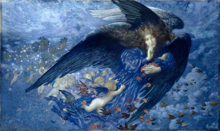 Gece ve Yıldız Alayı / Night With Her Train of Stars (1912) — Edward Robert Hughes