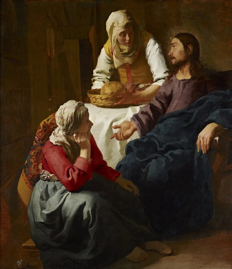Vermeer-Martha ve Meryem evinde İsa - Christ in the House of Martha and Mary