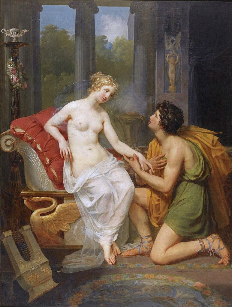 Helen ve Paris – Helen and Paris – Charles Meynier Meynier Helen and Paris filomythos