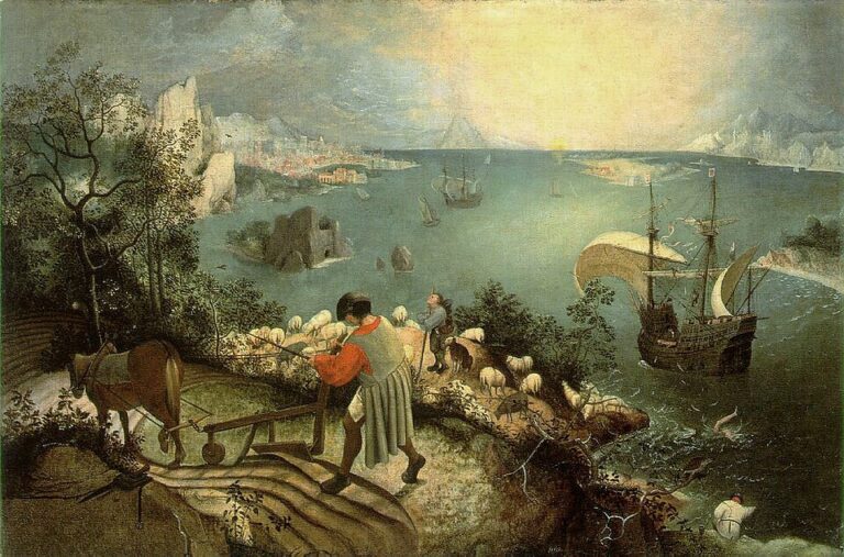 Pieter Bruegel the Elder, İkarus’un Düşüşüyle Manzara (Landscape with the Fall of Icarus), 16. yüzyıl.