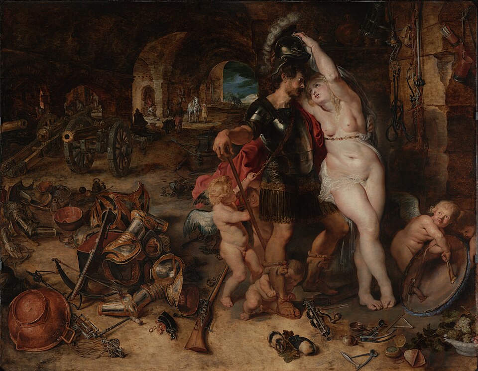 Peter Paul Rubens & Jan Brueghel the Elder, Savaştan Dönüş: Venüs Tarafından Silahsızlandırılan Mars – The Return from War: Mars Disarmed by Venus, 17. yüzyıl, yağlıboya.