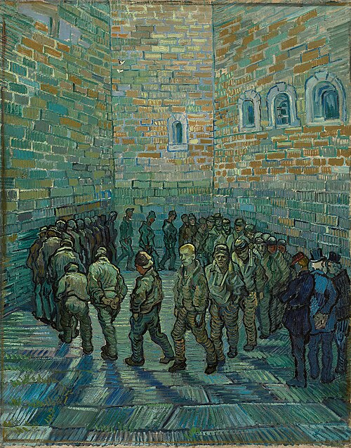 Vincent van Gogh, Mahkûmların Avluda Yürüyüşü / Prisoners Exercising, 1890, tuval üzerine yağlıboya. Vincent van Gogh, Mahkûmların Avluda Yürüyüşü /
Prisoners Exercising, 1890, tuval üzerine yağlıboya.