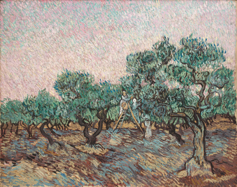 Vincent van Gogh, Zeytin Toplayan Kadınlar / Women Picking Olives, 1889, yağlıboya.