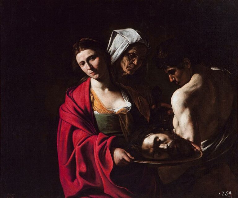 Caravaggio — “Salome with the Head of St. John the Baptist / Vaftizci Yahya’nın Başıyla Salome” — yağlıboya, tuval.