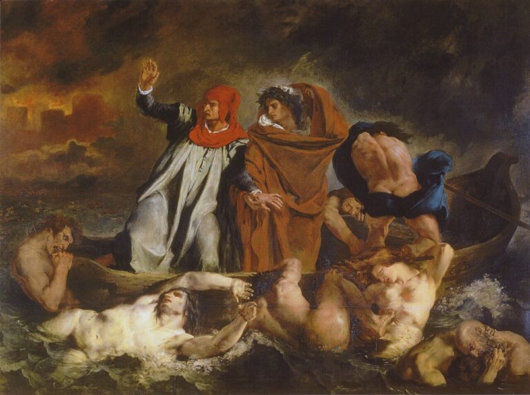 Cehennemde Dante ve Vergilius / Dante and Virgil in Hell (The Barque of Dante) — Eugène Delacroix Eugène Delacroix, Cehennemde Dante ve Vergilius (The Barque of Dante), 1822, tuval üzerine yağlıboya.