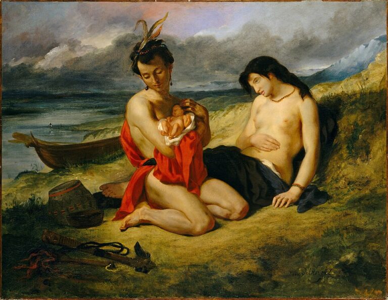 Natchezler / The Natchez — Eugène Delacroix Eugène Delacroix, Natchezler (The Natchez), 1835, tuval üzerine yağlıboya.