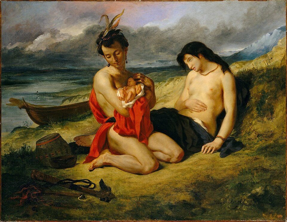 Eugène Delacroix, Natchezler (The Natchez), 1835, tuval üzerine yağlıboya. Eugène Delacroix, Natchezler (The Natchez), 1835, tuval üzerine yağlıboya.