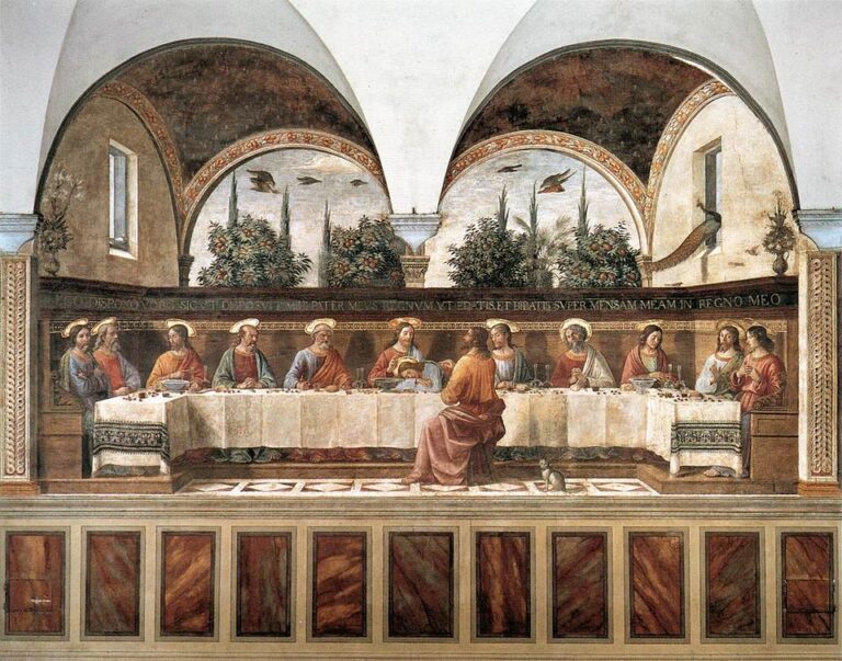 Domenico Ghirlandaio — Son Akşam Yemeği / Last Supper, yaklaşık 1480’ler, fresk.